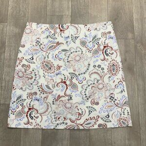 Womens NWOT Ann Taylor Factory Paisley Floral‎ Boho Pencil Skirt